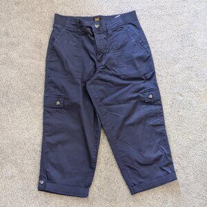 Lee cropped pants, size 10,  Blue, cargo pants.